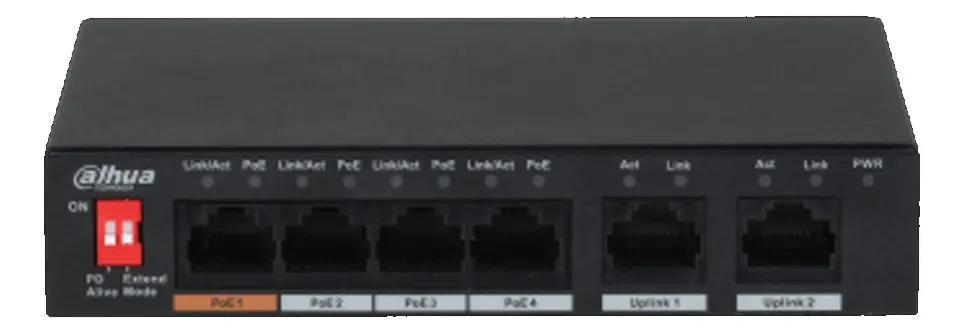 Switch PoE Dahua 6 Puertos 4 PoE