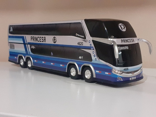 Miniatura Ônibus  Princesa Do Norte  4 Eixos  Prata