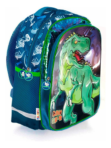 Mochila Escolar Espalda Grande Dinosaurio Rex Relieve Infantiles Bolso Mochilas Escolares Jardin Pulgadas Bolsillos Porta Botella Pvc Reforzada Colgar Con 3d Primaria