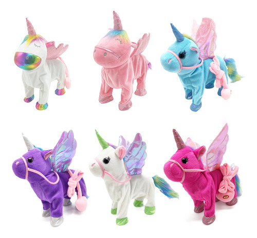 Lote De Peluches De Unicornio Que Canta Y Camina