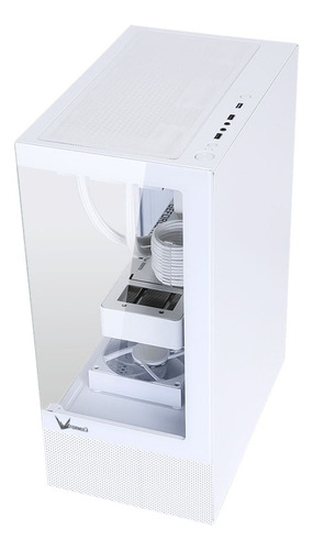 Gabinete Mid Tower Formula V Crystal Z1+ Blanco 3 Fan