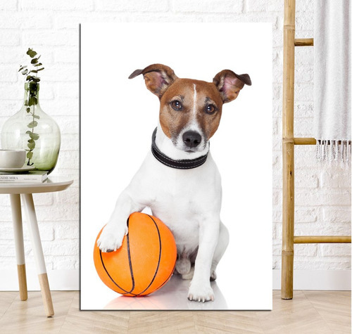 Vinilo Decorativo 30x45cm Perro Basket Baloncesto Basquet