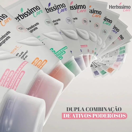 2 Uni Creme Desodorante Herbíssimo 72h Coco E Vitamina C 55g