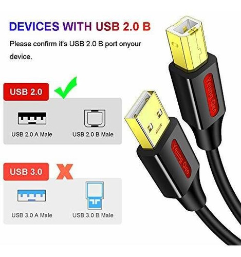 Para Impresora 3 Pie Usb Velocidad 2.0 Tipo Escaner Hp Dell