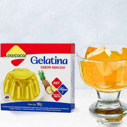 Mistura Gelatina Lowçucar 10g Sabores Variados Kit Com 32