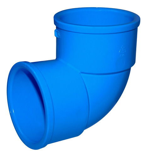 Joelho 90 Graus De Irrigação Dn 75mm 2.1/2 Pvc Soldável Azul