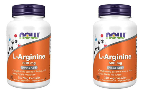 Now Suplementos, L-arginina 500 Mg, Precursor De Óxido Nít