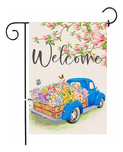Pinata Spring Garden Flag 12 X 18 Double Sided Small Welcome