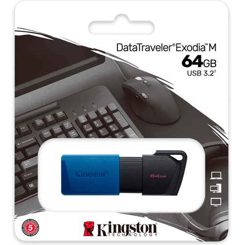 Pendrive Kingston Datatraveler Exodia M Dtxm/64 64gb Usb 3.2