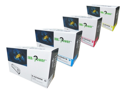 Pack 4 Toner 507a Ce400x Ce401a Ce402a Ce403a Ink-power