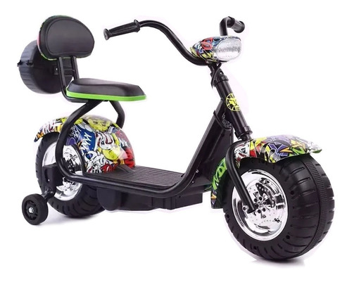 Moto Electrica Mini Con Ruedas De Seguridad Para Niños Dimm