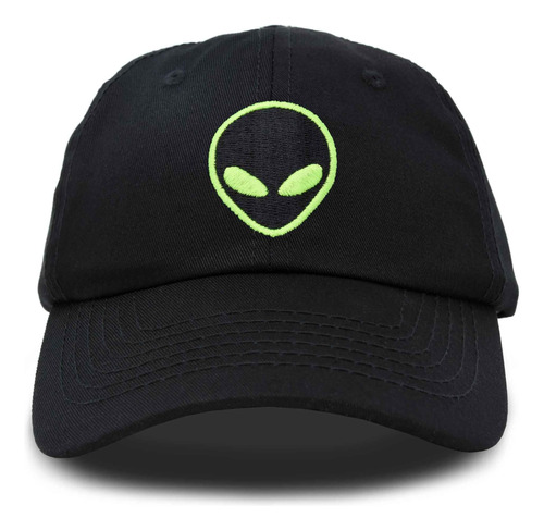 Gorra De Béisbol Dalix Alien Head Para Hombre Y Mujer En Neg