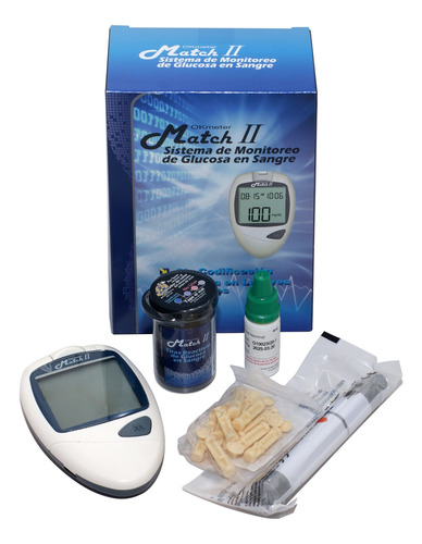 Kit Glucometro Match Ii Medidor De Glucemia