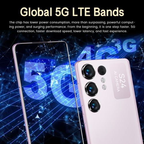 Dual Sim S24 Ultra 2025 El Más Popular Teléfono Celular 5g Es Súper Barato 6.74 Pantalla Grande Desbloquea Android 13 Smartphone 16gb Ram 512gb Rom Violeta