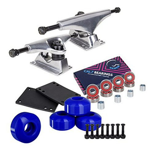 Juego De Trucks, Ruedas, Y Baleros Cal 7 Combo 139mm