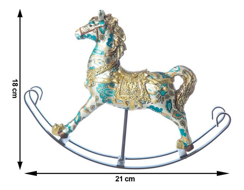 Imagen 3 de 6 de Muñecos Navideños Running Caballo Mecedor Chico