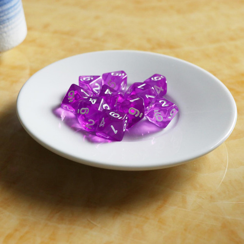 10 Pedazos De Dados Para S De Rpg De Púrpura Púrpura