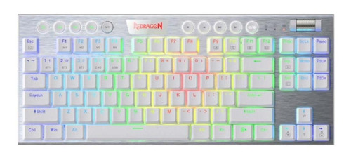 Teclado Gamer Redragon Horus White Wireless K621w Sp Red Swi