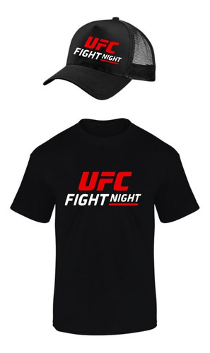 Combo Camiseta Y Gorra Ufc Fight Niños Y Adultos