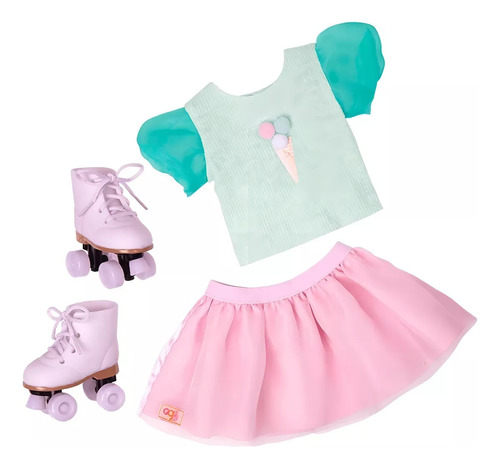 Kit Roupa Scoopalicious Our Generation Roupa De Boneca
