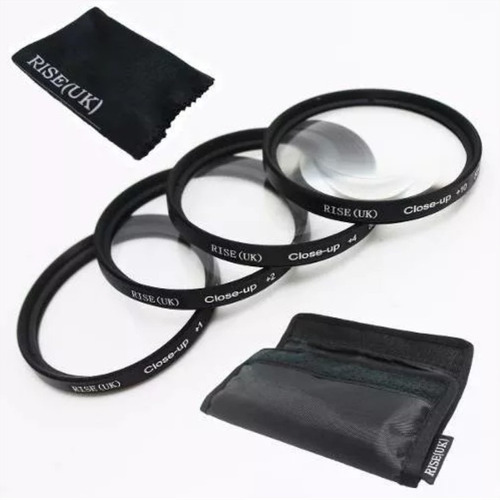 Kit Filtros Close Up (+1, +2, +4, +10) 55mm 4 Filtros