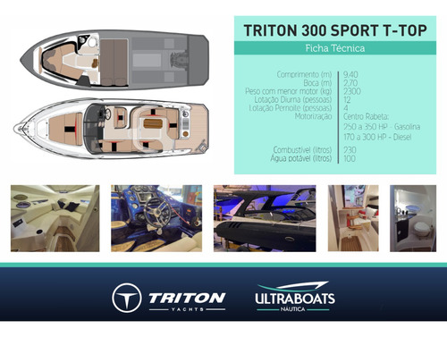 Lancha Triton 300 Sport T-top || Zero || Lançamento