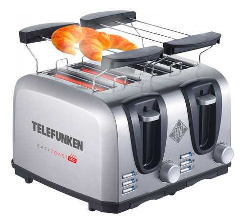 Tostadora Eléctrica Telefunken Easy Pro Descongelar 4 Panes