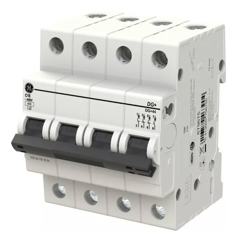 Llave Termomagnetica Tetrapolar 16a General Electric 20 A 400v Blanco