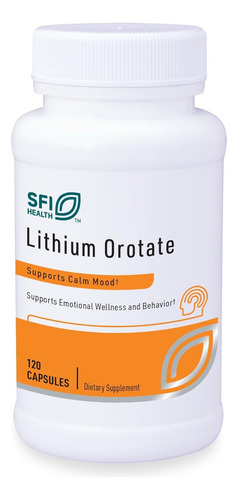 Sfi Health Lithium Orotate 4.8 Mg 120 Caps Sabor Sin Sabor