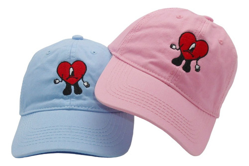 Combo Gorra Un Verano Sin Ti Bad Bunny Celeste Y Rosa