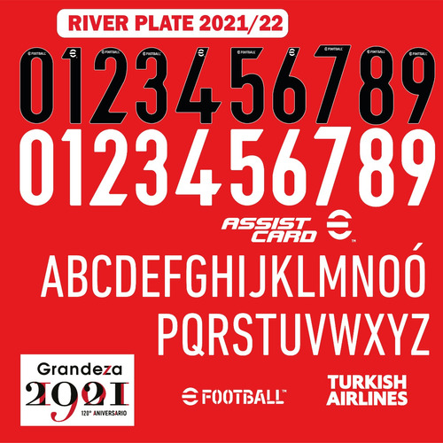 Tipografía River Plate 21-2022