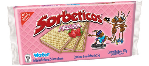 Paquete Galletas Fresa Sorbeticos Nabisco 0346 1.29 Ml.