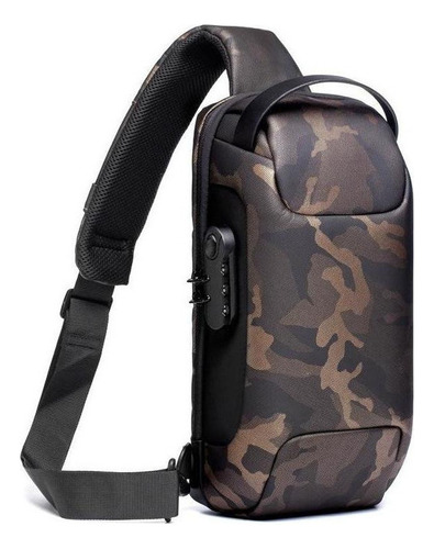 Mini Mochila Bandolera Para Hombre Con Pecho Diagonal+usb