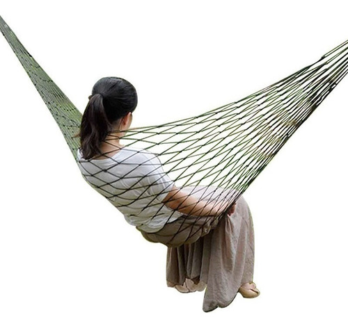 Gift Single Hammock With Bold Mesh And Rope For Camping