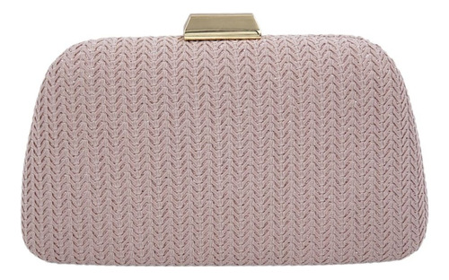 Bolsa Clutch Festa Escama Brilho Metálico Casamento Madrinha Cor Nude