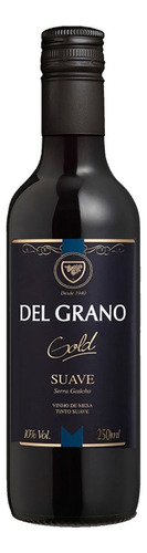 Vinho Mini Del Grano Tinto Suave Gold 250 Ml Garrafinha