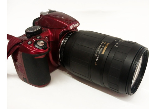Nikon D3100 Roja Con Lente Tamron 75-300 