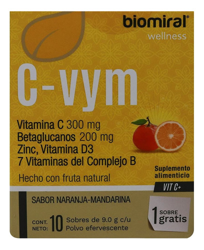 C-vym Polvo Efervescente C/10 Sobres De 9 G C/u