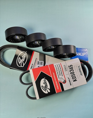Imagen 9 de 12 de Kit 2 Correas Gates 4 Poleas Rodskf Alter Poly Vw Vento 2.5
