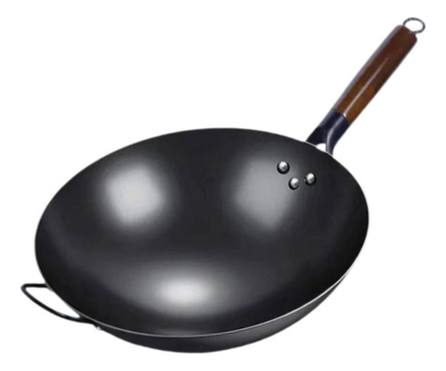Sartén Wok Sartén Antiadherente Con Mango 34 Cm Con Oreja