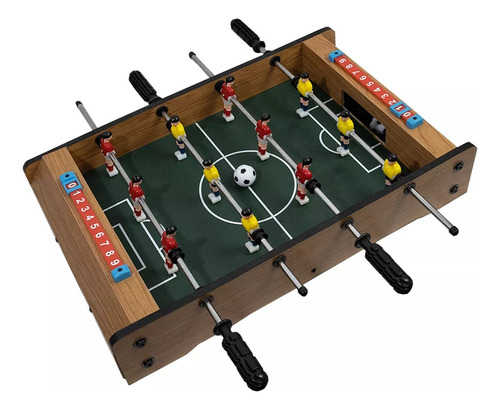 Futbolito Con Accesorios Para Niños Sala Juegos Mesa De Futbolito Madera Café