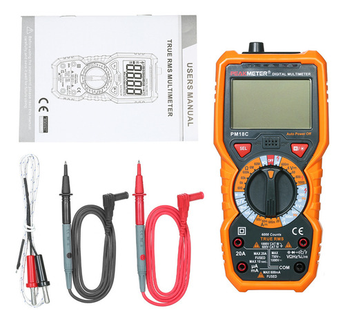 Hefu Multímetro Digital Multifuncional Peakmeter Pm18c True