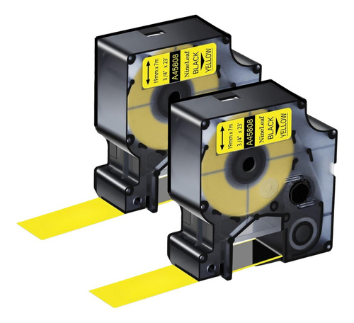 Pack2 Cinta Etiquetadora Dymo D1 45808 Amarilla 