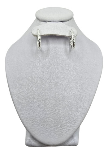 Arracada Arete Plata 925 Diamantado 1.4cm Diam