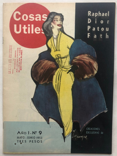 Cosas Utiles N° 9 Moda Costura Diseño Pico Echarpe 1953