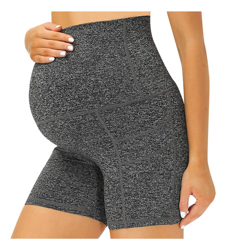 Pantalones Cortos Para Mujer Solid Yoga Fitness, Cintura Alt