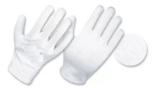 Guantes algodon, 10 pares guantes blancos algodon, suaves y