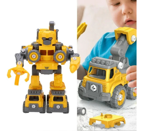 Camión De Construcción 5 En 1 Take Apart Robot Toys 905b Diy