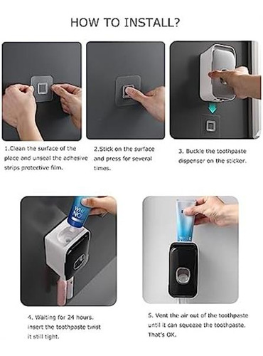 Soporte Para Cepillo De Dientes Montado En La Pared, Exprimi