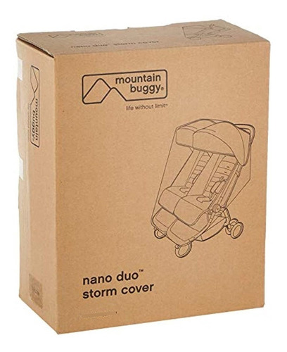 Mountain Buggy Nano Cubierta De Duo Storm, Transparente